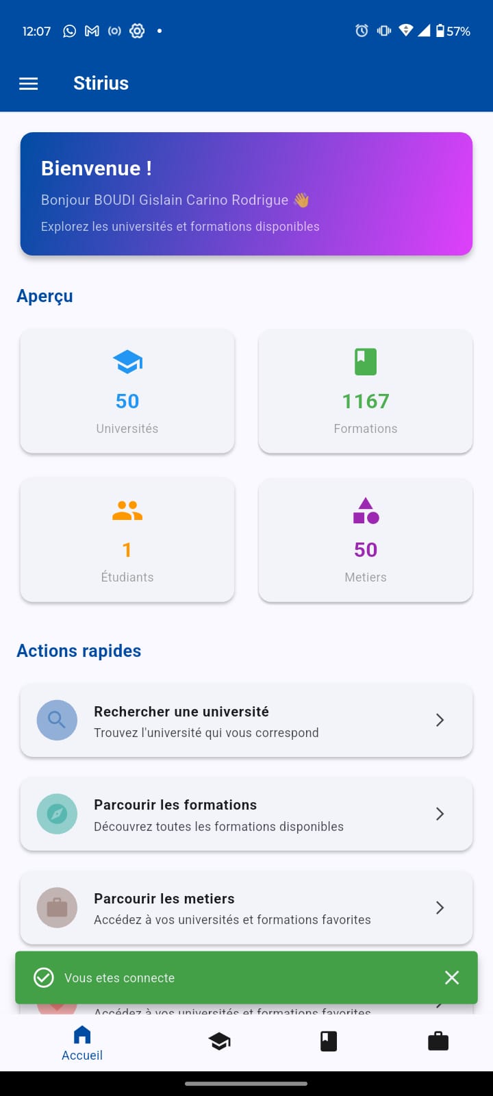 Accueil App